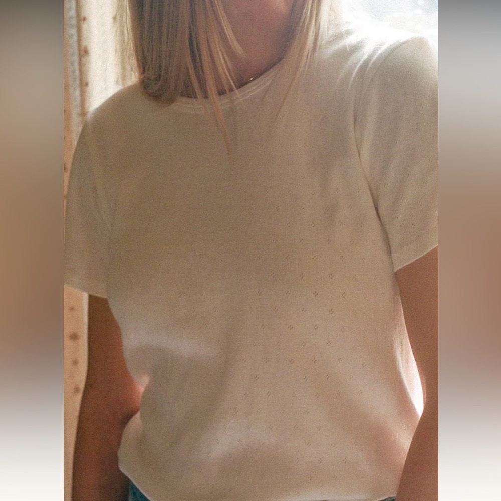 Gillian Stevens pointelle covey tee